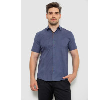 Рубашка мужская с принтом, цвет джинс, 214R7129