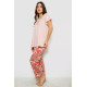 Піжама жіноча з принтом, колір персиковий, 243R1600-003
