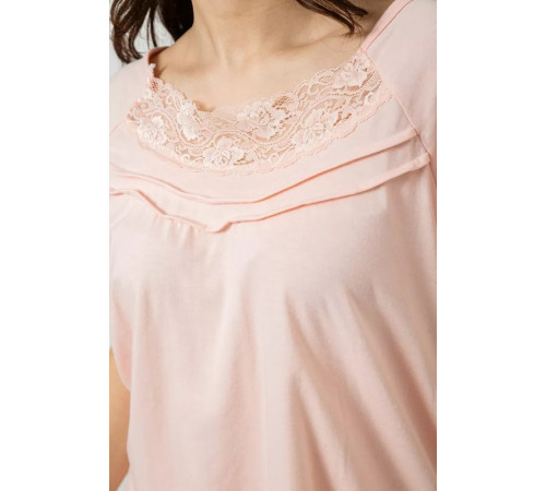 Піжама жіноча з принтом, колір персиковий, 243R1600-003