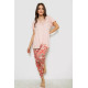 Піжама жіноча з принтом, колір персиковий, 243R1600-003