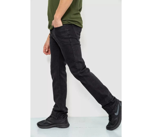 Джинси чоловічі однотонні, колір чорний, 244R115