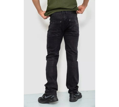 Джинси чоловічі однотонні, колір чорний, 244R115
