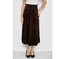 Юбка бархатная годе, цвет коричневый, 167R375