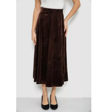 Юбка бархатная годе, цвет коричневый, 167R375
