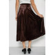 Юбка бархатная годе, цвет коричневый, 167R375