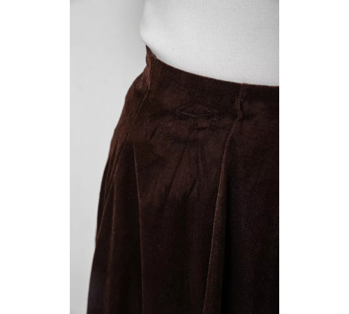 Юбка бархатная годе, цвет коричневый, 167R375