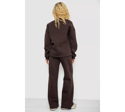 Женский спортивный костюм на флисе, цвет шоколадный, 102R7733