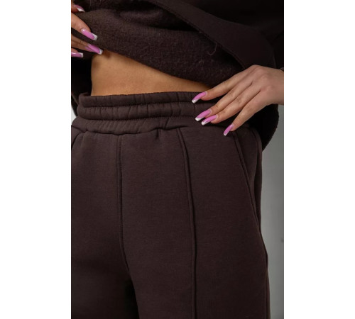 Женский спортивный костюм на флисе, цвет шоколадный, 102R7733