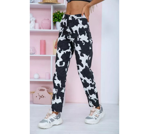 Джинси жіночі, колір чорно-білий, 164R998