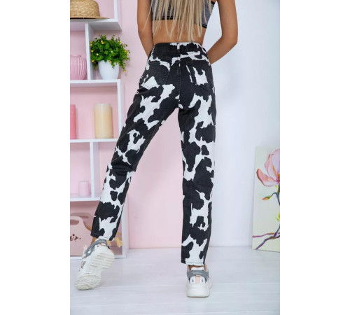 Джинси жіночі, колір чорно-білий, 164R998