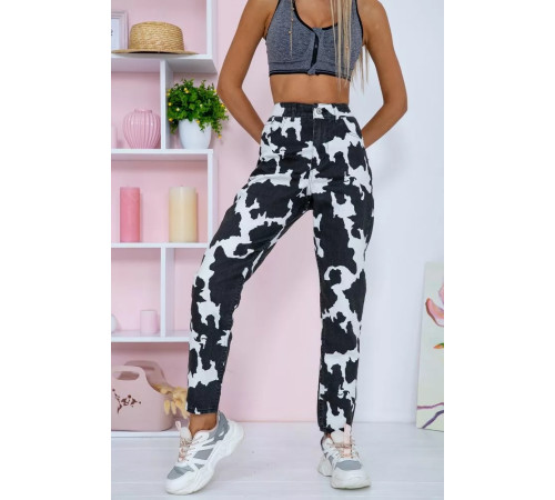 Джинси жіночі, колір чорно-білий, 164R998