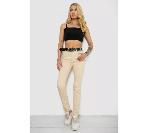 Джинси жіночі, колір бежевий, 182R00251