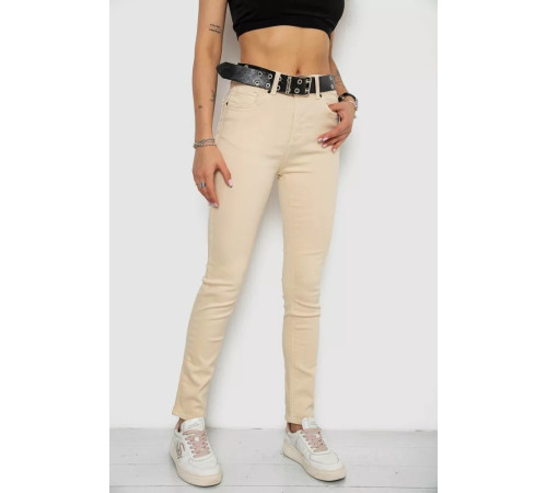 Джинси жіночі, колір бежевий, 182R00251