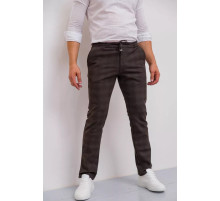 Брюки мужские в клетку, цвет коричневый, 194R2210