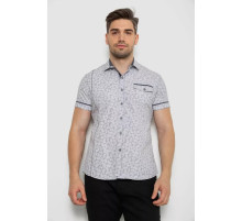 Рубашка мужская с коротким рукавом, цвет серый, 214RG601