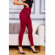 Повсякденні жіночі лосини, бордовго кольору, 172R70