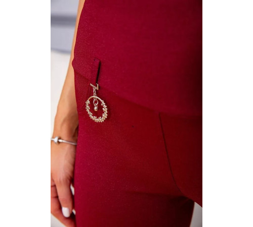 Повсякденні жіночі лосини, бордовго кольору, 172R70