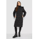 Куртка жіноча подовжена батал, колір чорний, 207R006-1