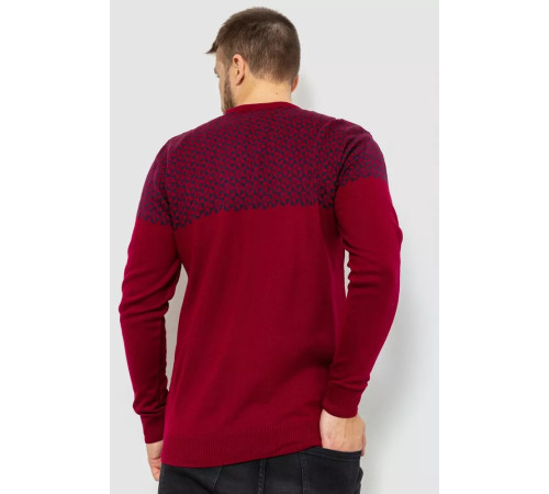 Свитер мужской, цвет бордово-синий, 161R898
