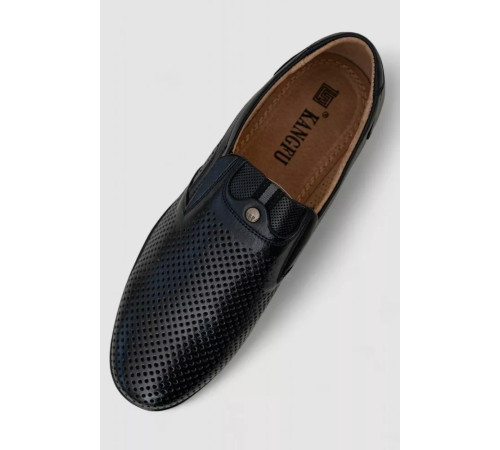 Туфли мужские с перфорацией, цвет темно-синий, 243RB1892.