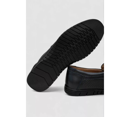 Туфли мужские с перфорацией, цвет темно-синий, 243RB1892.