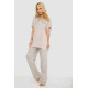 Женская пижама с принтом, цвет бежевый, 243R7000