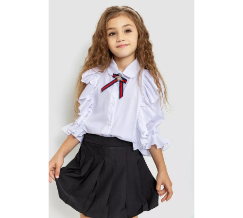 Блуза для дівчаток ошатна, колір білий, 172R210