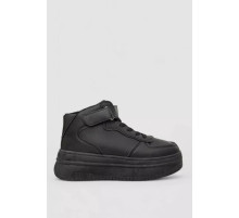 Кроссовки женские зимние на меху, цвет черный, 248RAM03