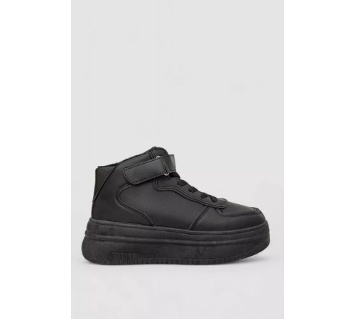 Кросівки жіночі зимові на хутрі, колір чорний, 248RAM03