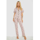 Жіноча піжама з принтом, колір пудровий, 243R7085