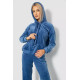 Спорт костюм жіночий велюровий, колір джинс, 241R060