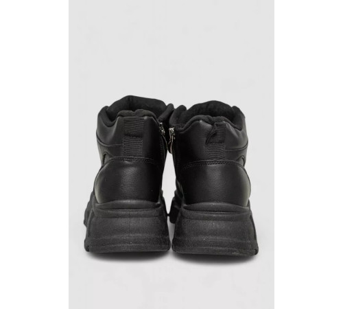 Кроссовки женские на меху, цвет черный, 243R115-5