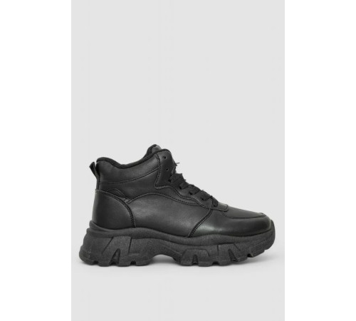 Кроссовки женские на меху, цвет черный, 243R115-5