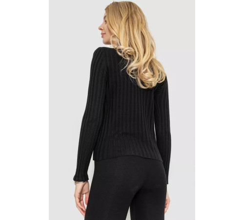 Гольф жіночий однотонний, колір чорний, 204R038