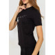 Жіноча футболка з принтом, колір чорний, 241R124