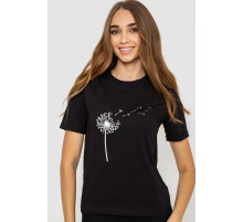 Женская футболка с принтом, цвет черный, 241R124
