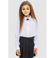 Блузка ошатна для дівчаток, колір білий, 172R201-2