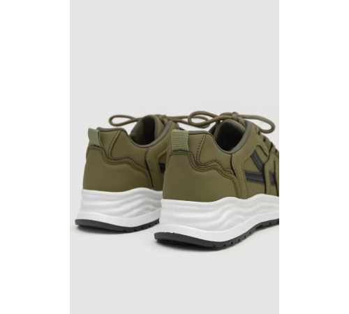 Кросівки жіночі екошкіра, колір хакі, 243R186-169