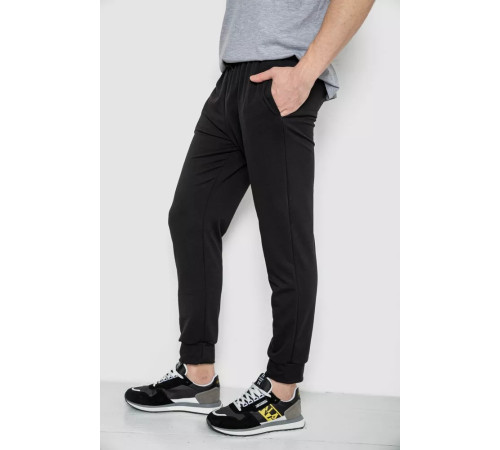 Спортивные штаны мужские демисезонные, цвет черный, 241R0652