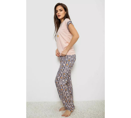 Пижама женская с принтом, цвет персиковый, 243R2099