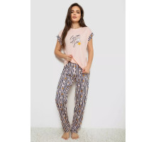 Пижама женская с принтом, цвет персиковый, 243R2099