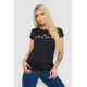 Футболка жіноча з патріотичним принтом, колір чорний, 244R2213