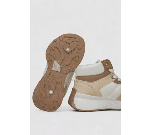 Кросівки жіночі зимові на хутрі, колір біло-бежевий, 248RXM17