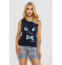 Женская пижама с принтом, цвет синий, 243R2478