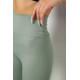 Лосины однотонные в рубчик, цвет оливковый, 238R606-1.