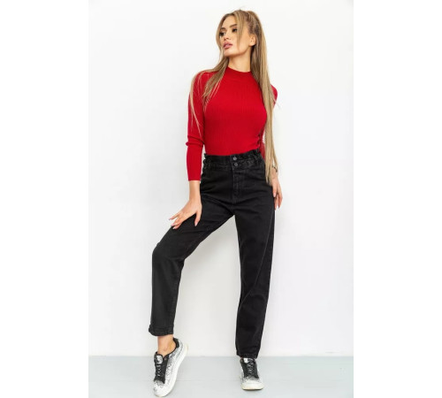 Джинсы женские демисезонные, цвет черный, 164R3410.