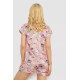 Піжама жіноча з принтом, колір пудровий, 243R6016