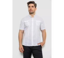 Сорочка чоловіча однотонна, колір білий, 214R6917-2