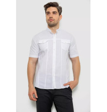 Сорочка чоловіча однотонна, колір білий, 214R6917-2