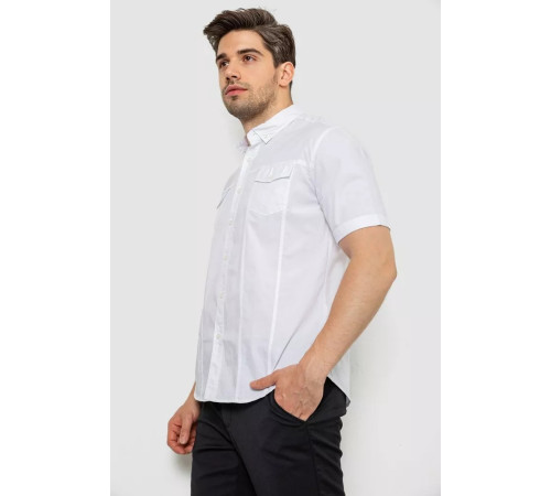 Сорочка чоловіча однотонна, колір білий, 214R6917-2